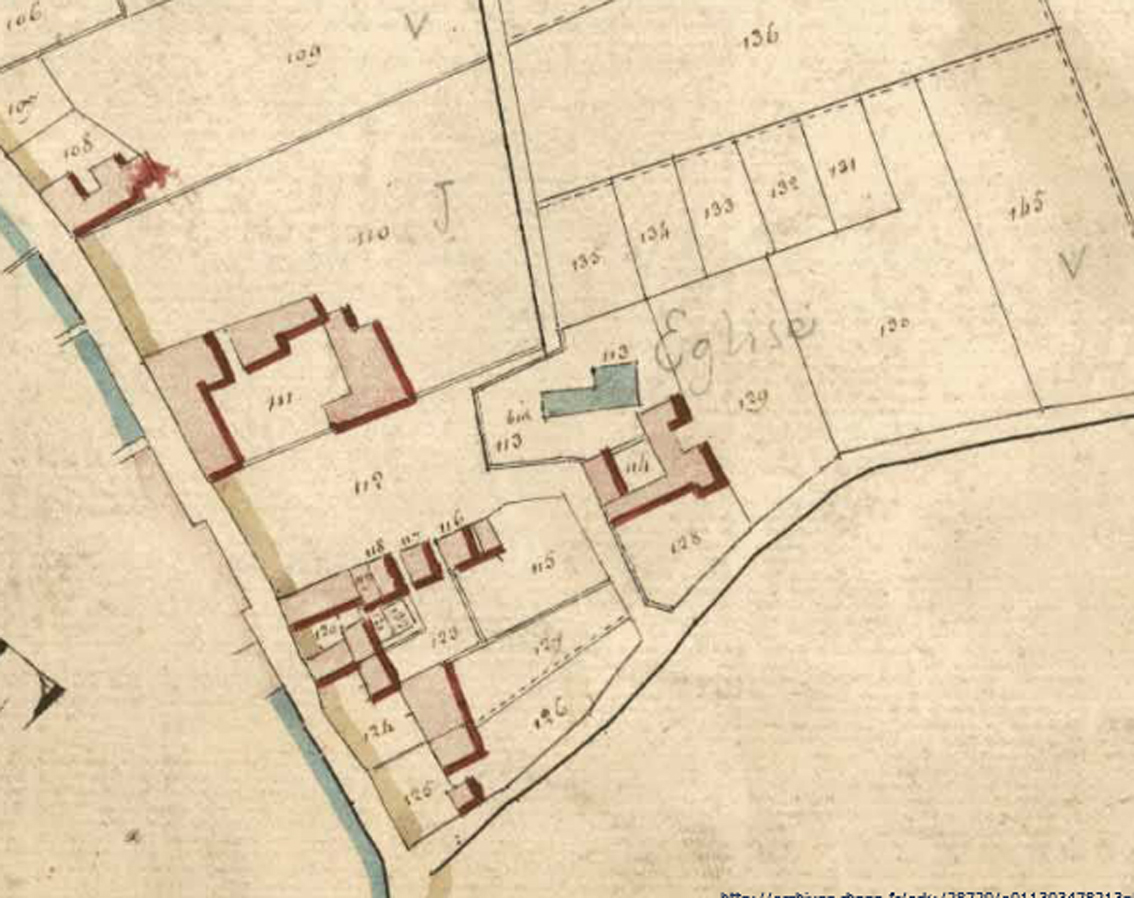 Plan de la place Curial en 1812
