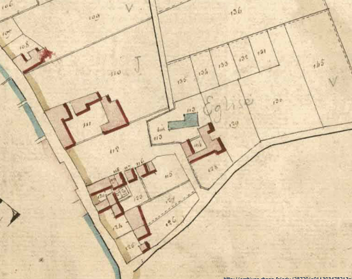 Plan de la place Curial en 1812