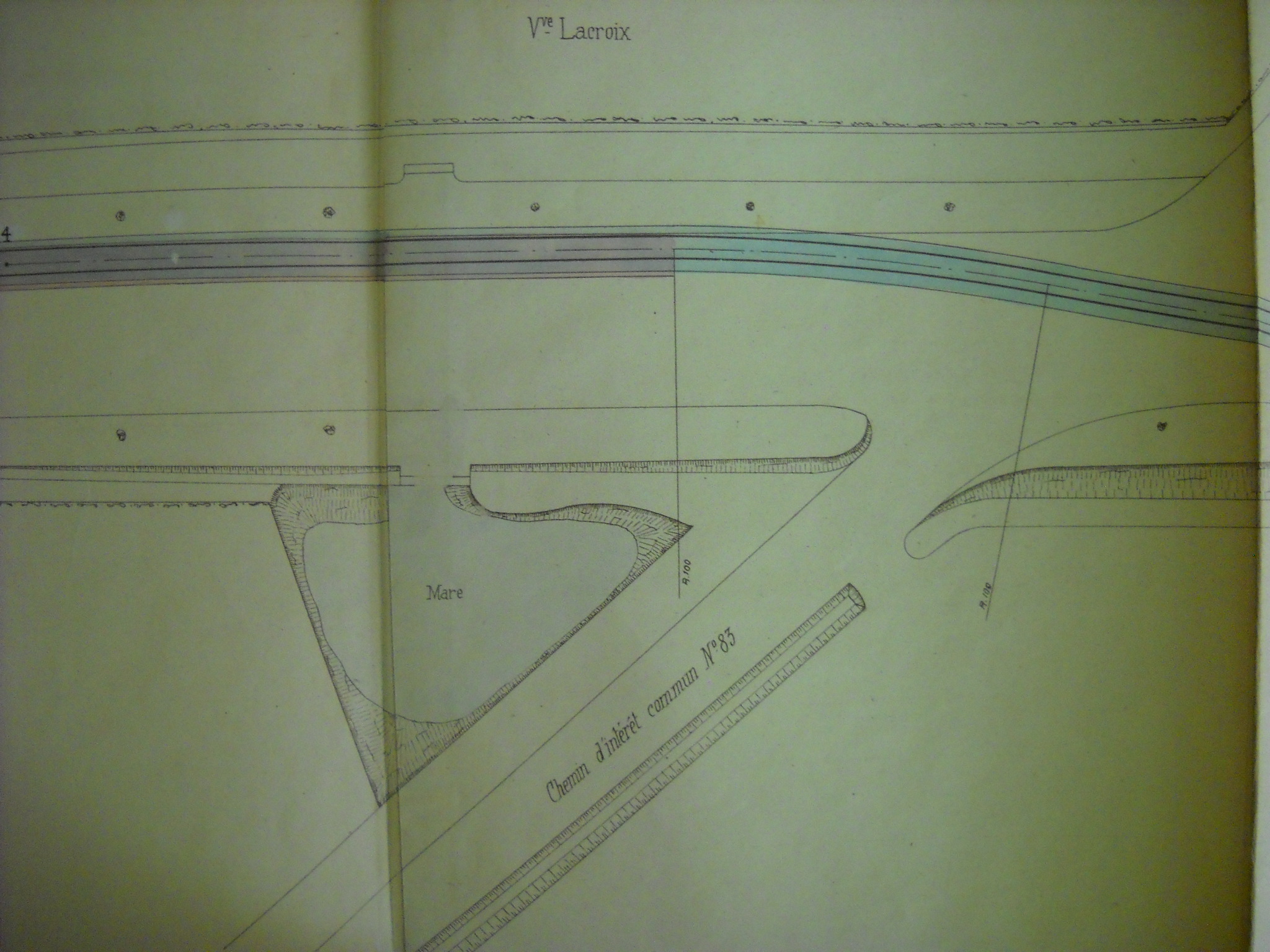 Plan de la mare de La Boutasse, en 1895