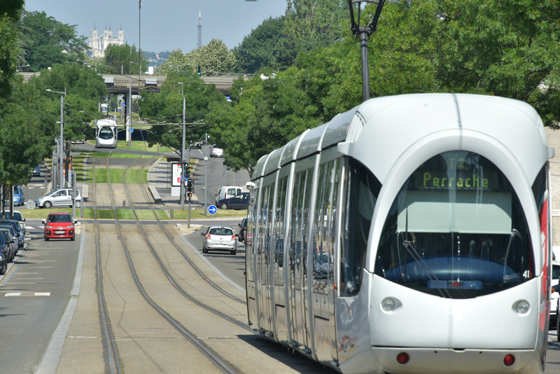 Le tramway en direction de Lyon