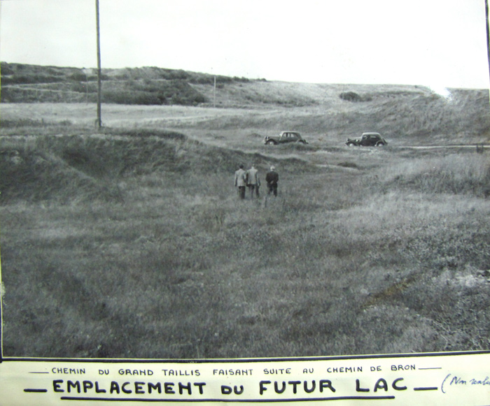 Les travaux abandonnés du parc de Parilly, en 1945