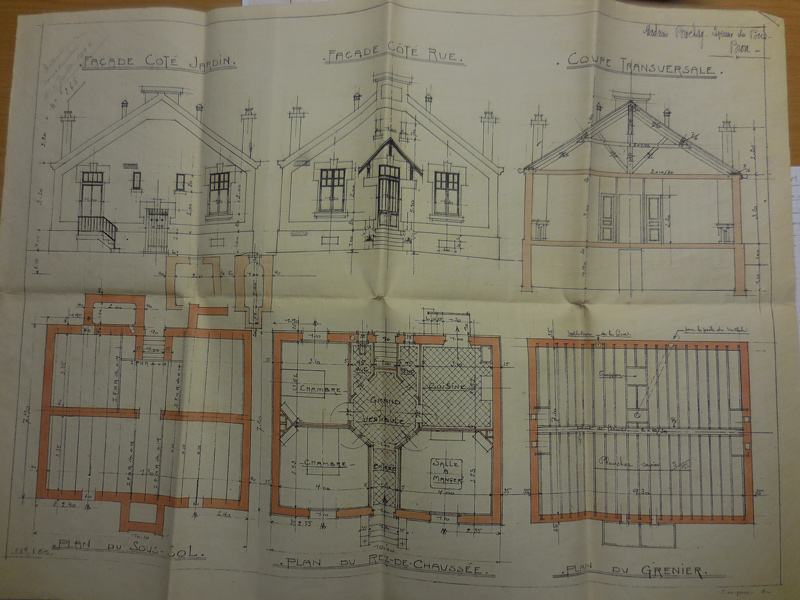 Plan de la villa Brochay en 1922