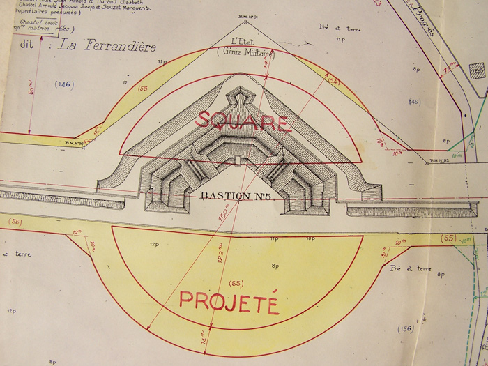 Plan du projet de square boulevard de ceinture