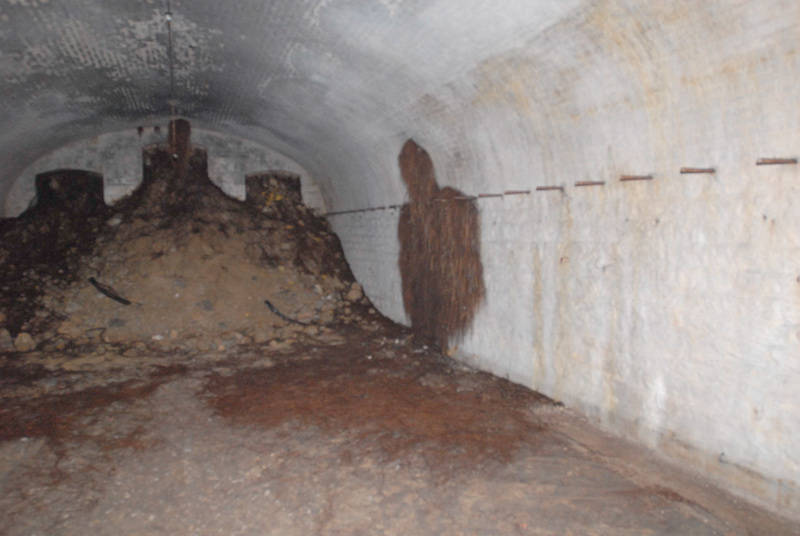 L'une des pièces souterraines de la batterie de Parilly