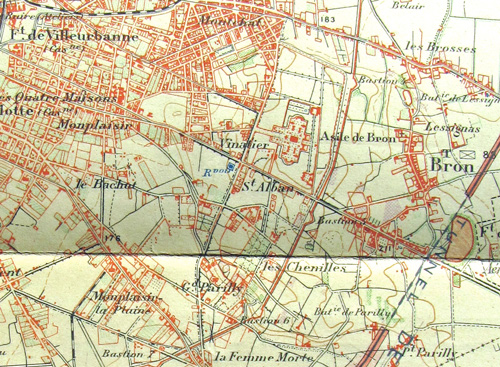 Plan du rempart de Bron