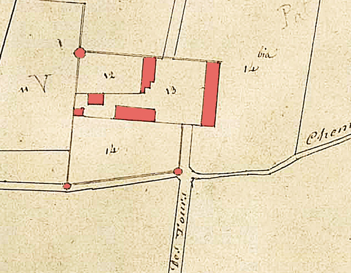 Plan du Mas des Tours en 1812