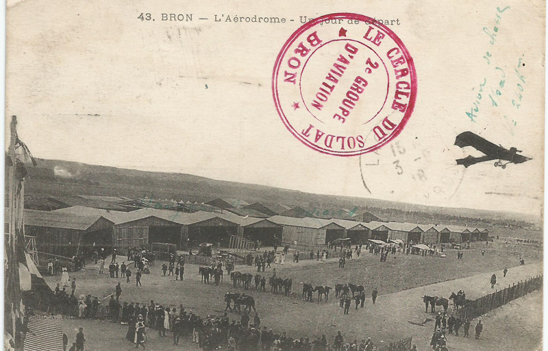 Les hangars de la base aérienne, en 1918