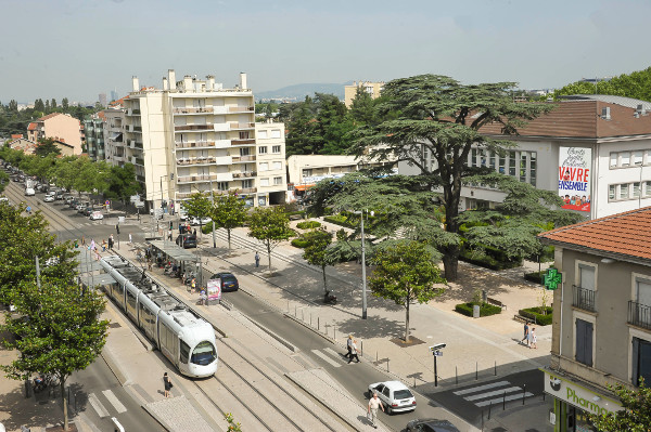 Centre-ville de Bron vu d'en haut