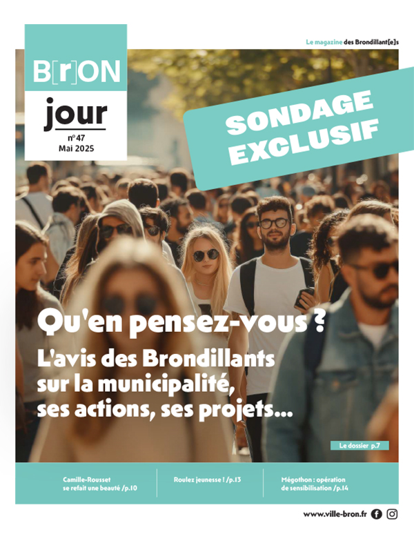 Une du Magazine municipal Bronjour numéro 47 de Mai 2025