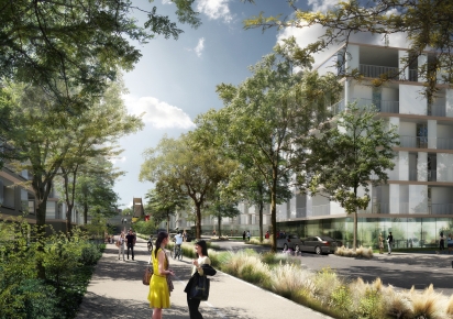Photo de synthèse du futur quartier des terrasses