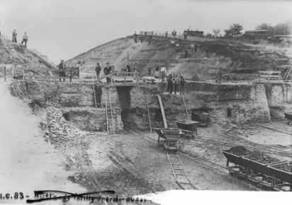 Construction du boulevard de ceinture à Parilly